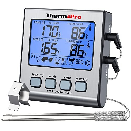 Precision Dual Probe Digital Meat Thermometer for Grill, Oven, BBQ & Smoker