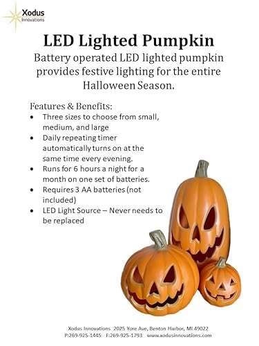 Glowing LED Pumpkin Lantern: Timer, Battery-Powered Halloween & Thanksgiving Decor - Image 5