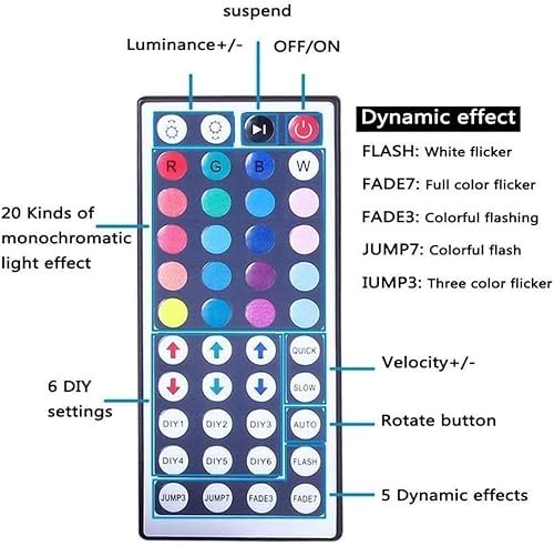 DAYBETTER 66ft Waterproof LED Strip Lights Outdoor Indoor RGB Remote - Image 8