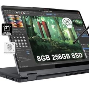 Lenovo IdeaPad Flex 5i 2-in-1 Laptop (14" FHD+ Touchscreen, Intel Core i3-1215U, 8GB RAM, 256GB SSD) Convertible, Fingerprint, FHD Webcam, 9-Hr Battery Life, IST Pen, Win 11 Home in S Mode, Grey
