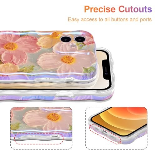 Chic Floral iPhone 11 Case - Retro Oil Painting Design Protective Cover Green - Image 5