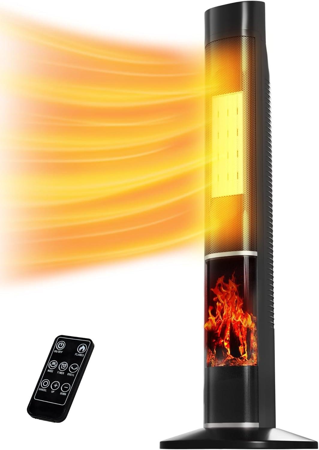 Stay Cozy Together: Our 32” Space Heater with 3D Flames!