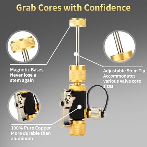 YUNPLE HVAC Valve Core Remover Tool | 1/4" Mega Flow Vacuum Tool - Image 5