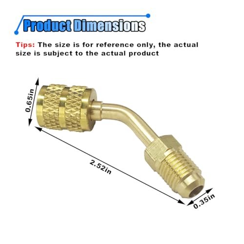 R410A Mini Split Adapter | 5/16" to 1/4" Flare Fitting | HVAC Charging Tool - Image 2