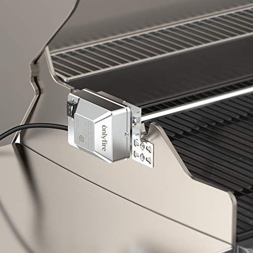 Universal BBQ Rotisserie Kit: 45" Spit Rod, Electric Motor, Gas Grill Accessory - Image 2