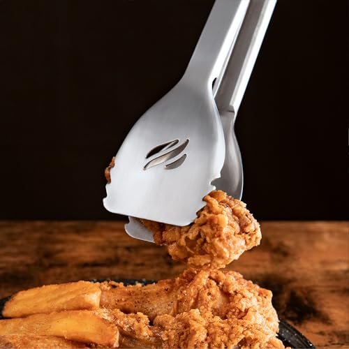 Pro BBQ Griddle Tongs: 14" Stainless Steel, Heat-Resistant Grill Accessories - Image 2