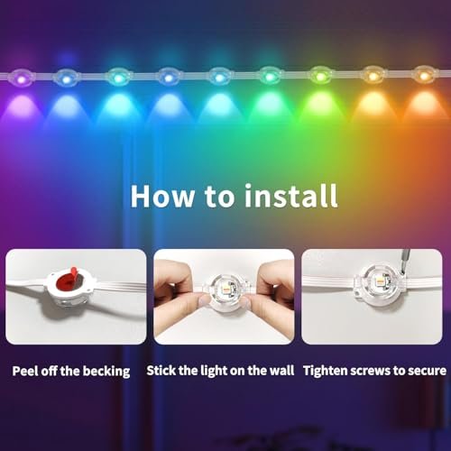 RGB LED Outdoor String Lights 200ft Smart WiFi Christmas Decoration Waterproof - Image 8