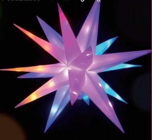 Moravian Star Christmas Tree Topper LED Light - App Controlled Color Changing - Image 8