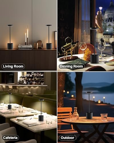 Portable LED Desk Lamps: Rechargeable Battery Cordless Table Lights Set of 2 - Image 6