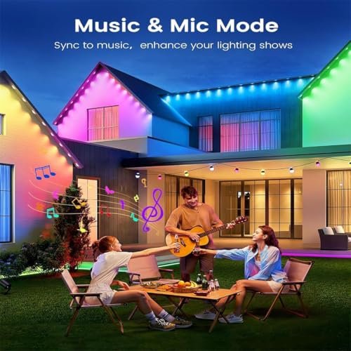 RGB LED Outdoor String Lights 200ft Smart WiFi Christmas Decoration Waterproof - Image 7