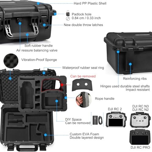 DJI Air 3 Drone Hard Case - Waterproof, Rugged Protection for Accessories - Image 3