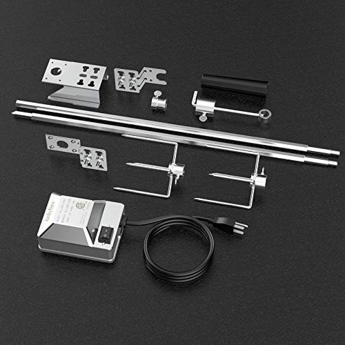 Universal BBQ Rotisserie Kit: 45" Spit Rod, Electric Motor, Gas Grill Accessory - Image 5