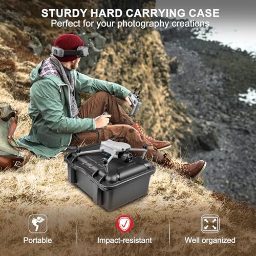 DJI Air 3 Drone Hard Case - Waterproof, Rugged Protection for Accessories - Image 7