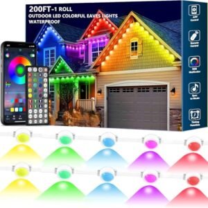 RGB LED Outdoor String Lights 200ft Smart WiFi Christmas Decoration Waterproof