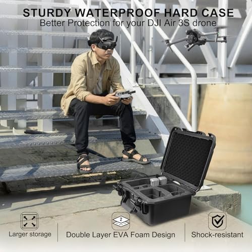 DJI Air 3 Drone Hard Case - Waterproof, Rugged Protection for Accessories - Image 6