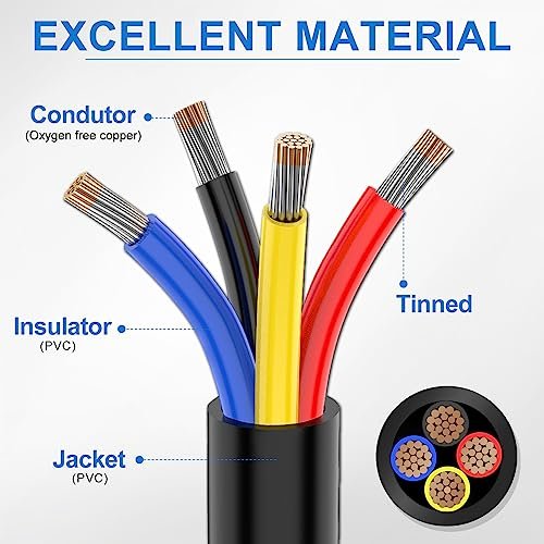 Premium 14 AWG 4-Conductor Tinned Copper Wire - Flexible Marine/Automotive Cable - Image 2