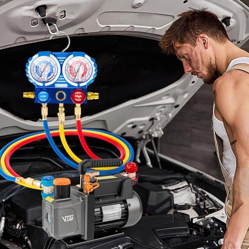 Professional HVAC AC Vacuum Pump Kit - 4.5 CFM, Manifold Gauge, Leak Detector - Image 9