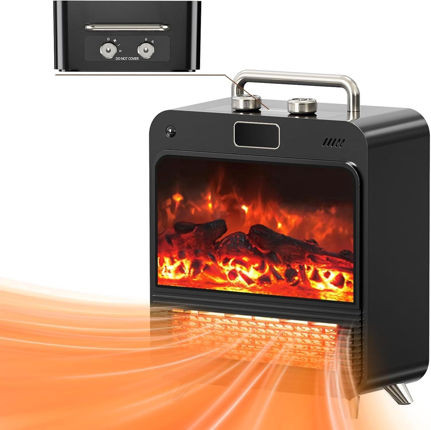 Feel Cozy with Our 3-IN-1 Electric Fireplace Heater – Realistic Flames & Quick Heat!