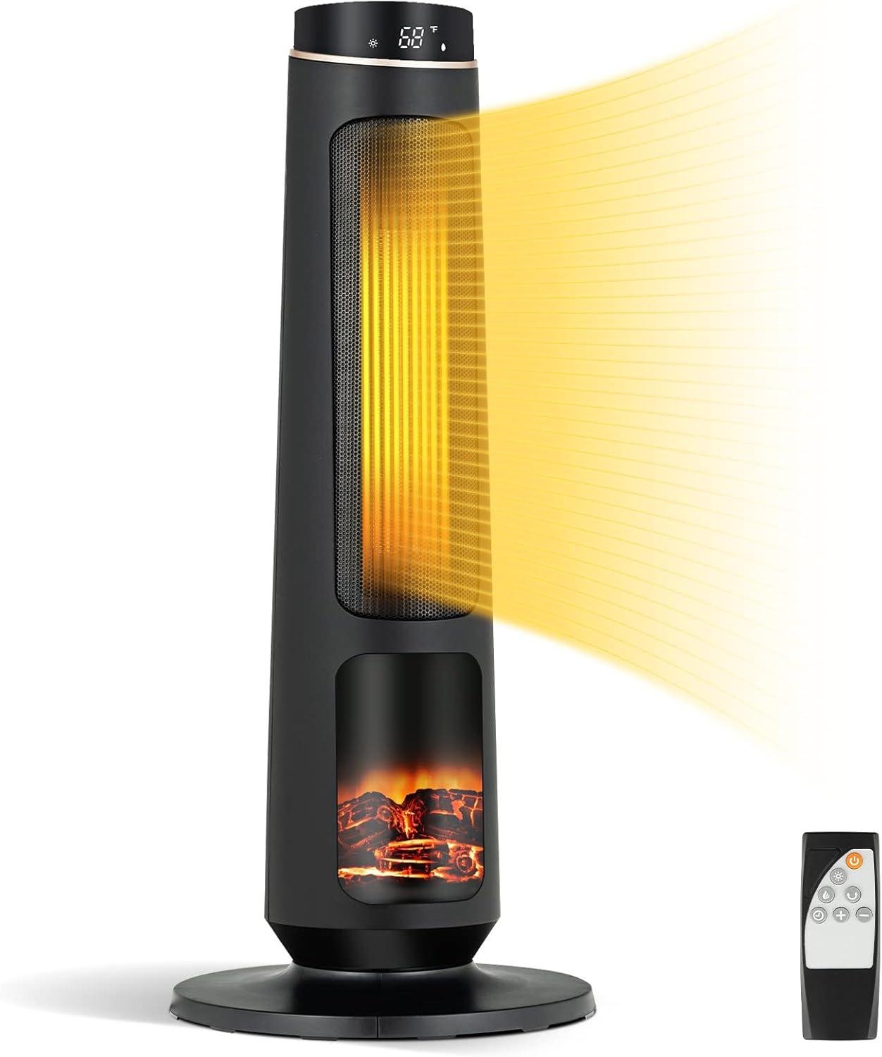 Stay Cozy with Our Tangkula 1500W Space Heater: Fast Heat & 3D Flame!