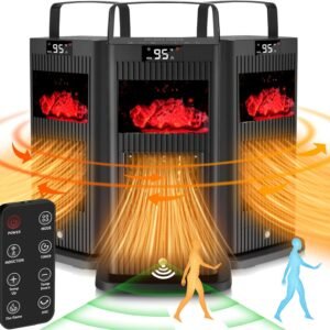 Stay Cozy This Winter: Our 2024 Mini Portable Space Heater with Infrared Sensor & Fireplace Effect!