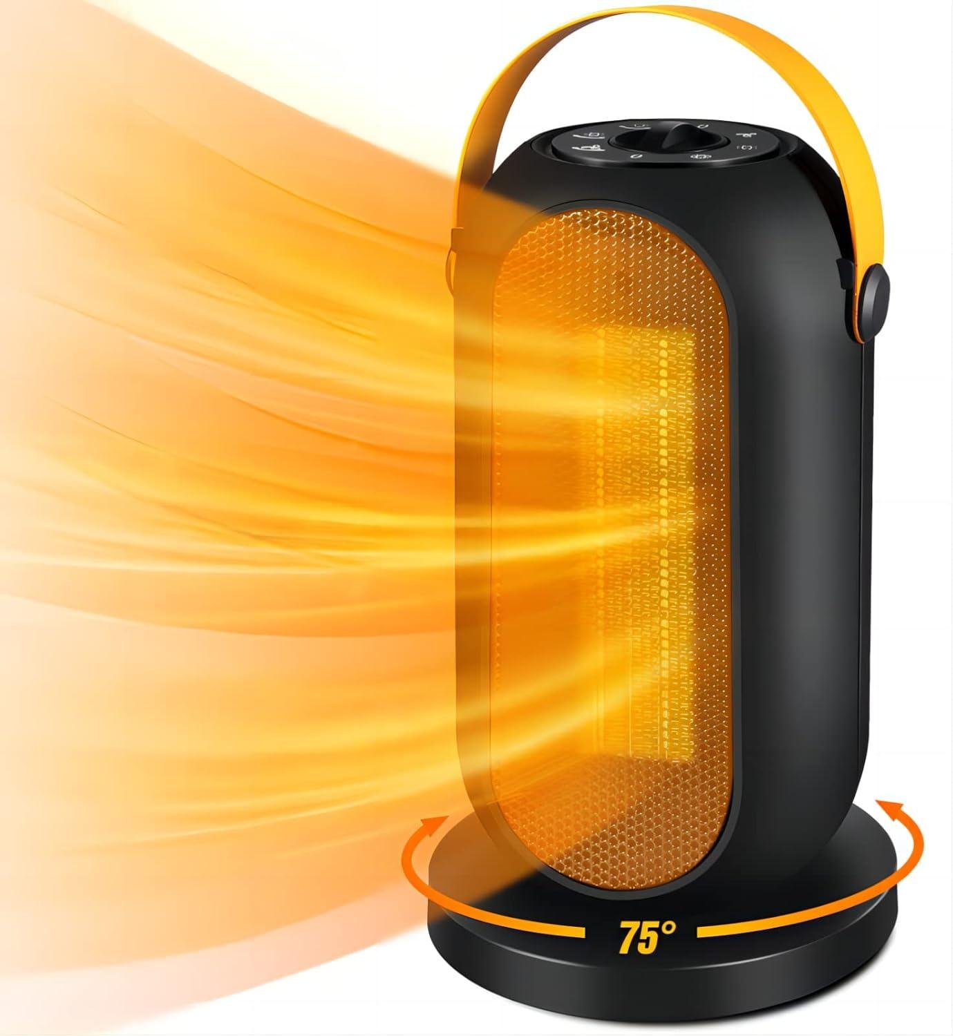 Stay Cozy with Our 1500W Oscillating Space Heater for Small Rooms!