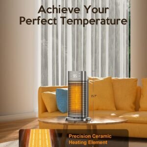 Stay Cozy Together: Our 1500W Space Heater with Remote Control!